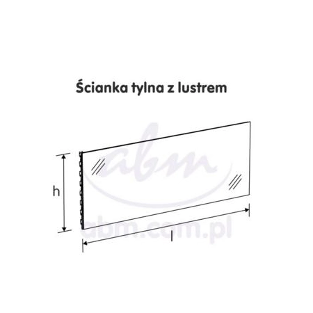 Ścianka tylna z lustrem 20x64cm
